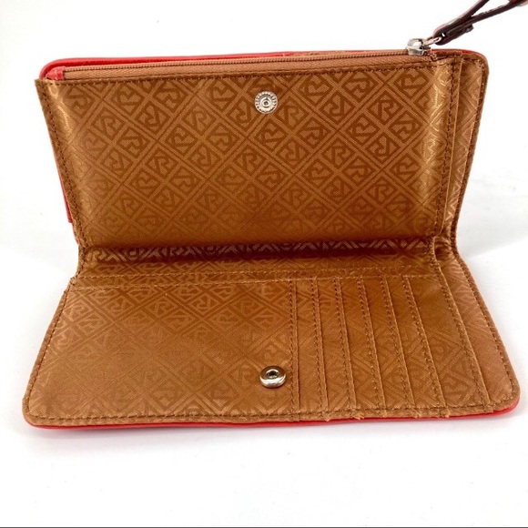 Bright red slim Relic wallet / billfold leather - Picture 4 of 6